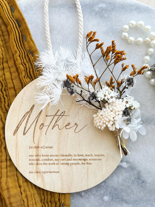 Mother Plaque - Dried Floral